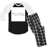 Just A Normal Girl With A Normal Life Poster 70s Men's 3/4 Sleeve Pajama Set | Artistshot