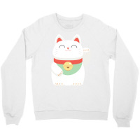 Japanese Maneki Neko Lucky Cat Crewneck Sweatshirt | Artistshot