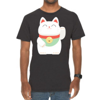 Japanese Maneki Neko Lucky Cat Vintage T-shirt | Artistshot