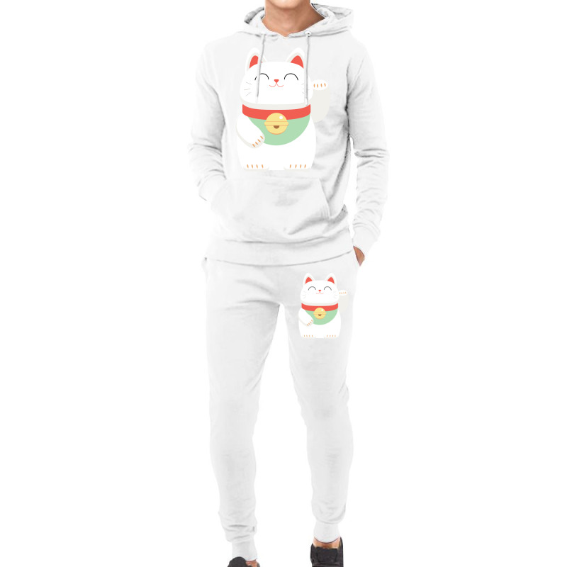 Japanese Maneki Neko Lucky Cat Hoodie & Jogger Set | Artistshot