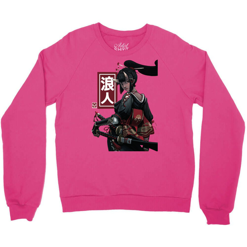 Japanese Ninja Geisha Samurai Girl Crewneck Sweatshirt | Artistshot