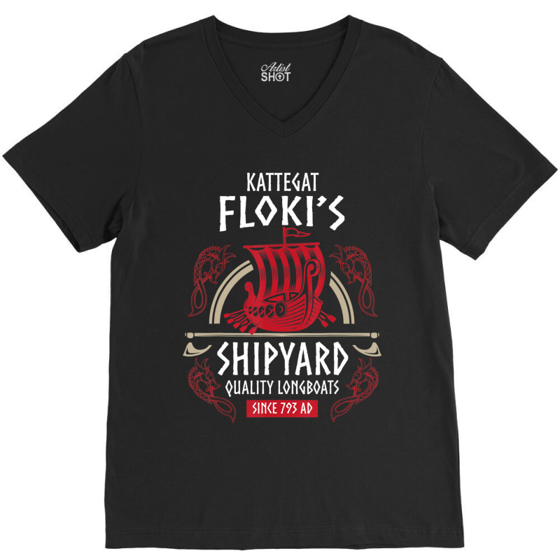 Trending Kattegat Floki's Shipyard Vikings & Norse Mythology V-neck Tee | Artistshot