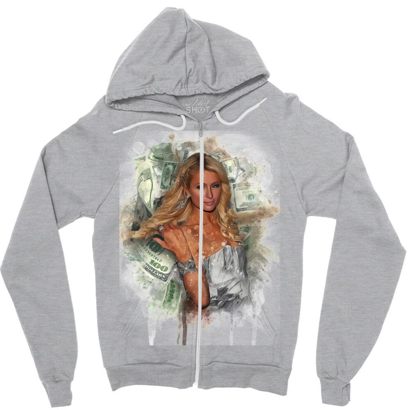 Paris Hilton 6 Zipper Hoodie by majebiklaarw | Artistshot