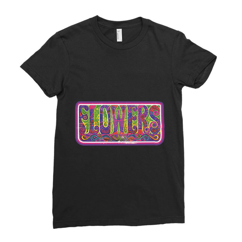 Hot Trend Hippie Flowers Ladies Fitted T-Shirt by Milne Charlton | Artistshot