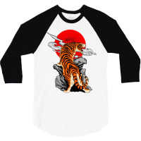 Japanese Tiger 3/4 Sleeve Shirt | Artistshot