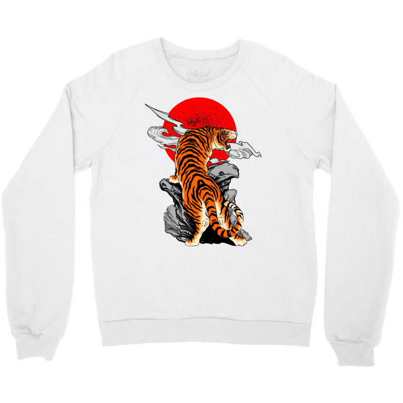 Japanese Tiger Crewneck Sweatshirt | Artistshot