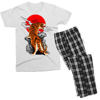 Japanese Tiger Men's T-shirt Pajama Set | Artistshot