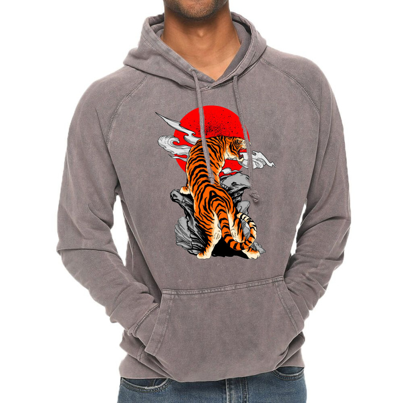 Japanese Tiger Vintage Hoodie | Artistshot