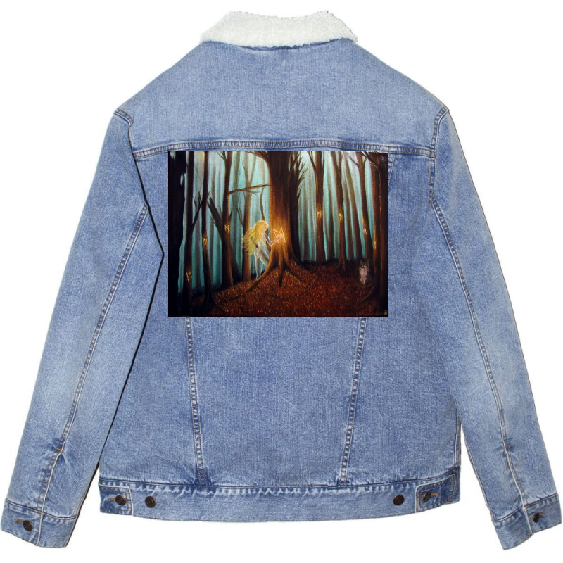 Mannaz Poster Aesthetic Unisex Sherpa-Lined Denim Jacket by globossterkyc | Artistshot