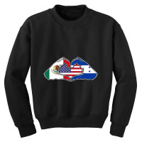 Hot Trend Heart Hands Mexico, Honduras And The Usa. Youth Sweatshirt | Artistshot