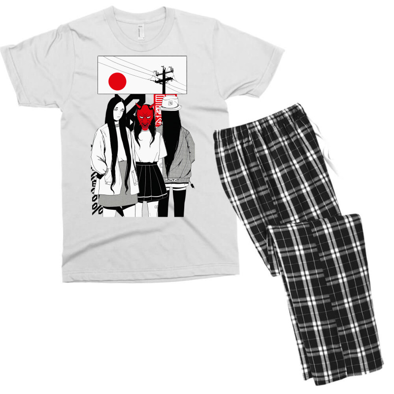 Japanese Urban Vaporwave Style Samurai Girls Men's T-shirt Pajama Set | Artistshot