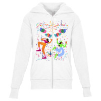 Dancing Colorful Space Youth Zipper Hoodie | Artistshot