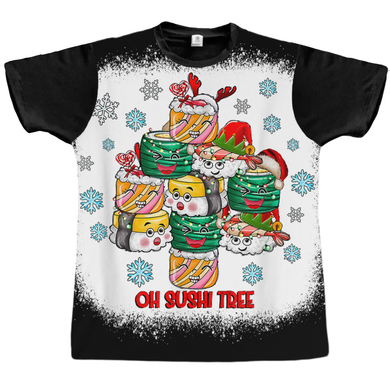 Oh Sushi Tree Funny Japanese Food Merry Christmas Xmas T Shirt Graphic T-shirt by kylrahal8pot | Artistshot