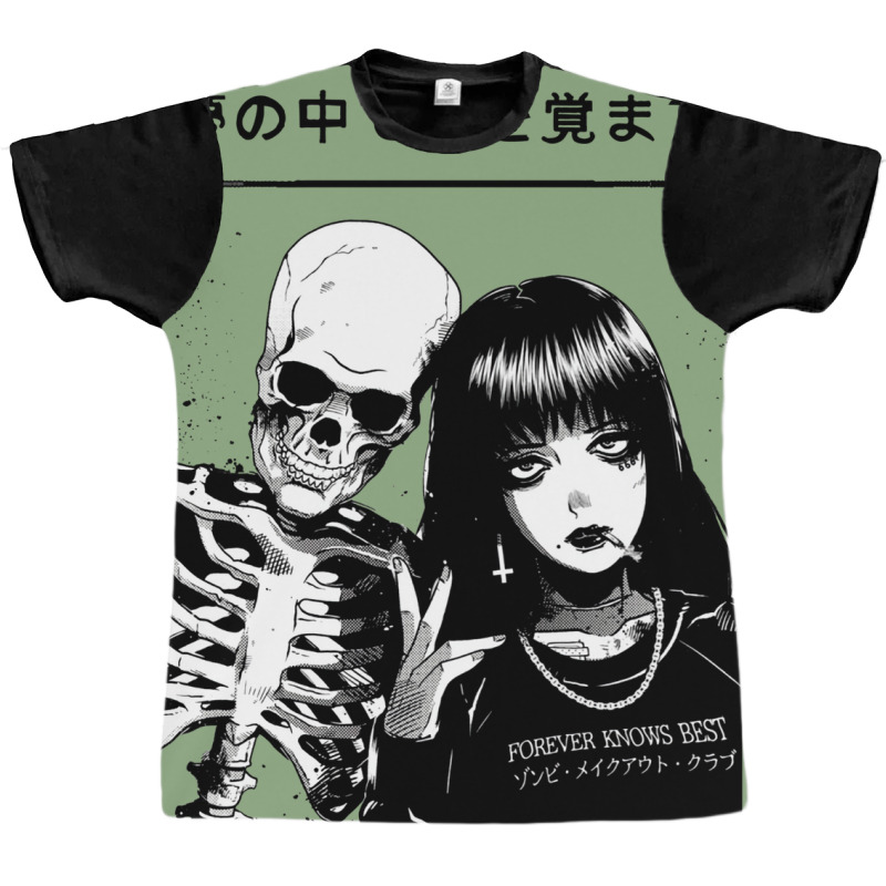 Japanese Vaporwave Spooky Love Graphic T-shirt | Artistshot