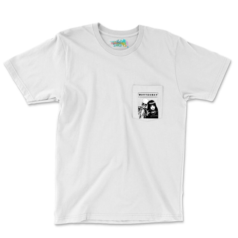 Japanese Vaporwave Spooky Love Pocket T-shirt | Artistshot