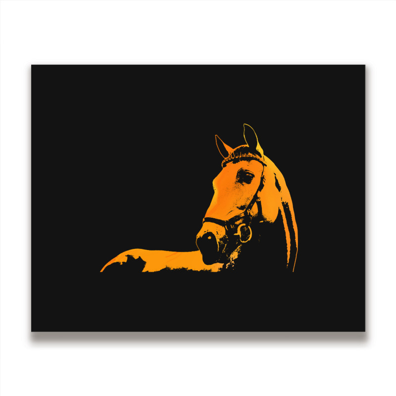 Trending Horse Silhouette Horse Illustration Colorful Metal Print Horizontal | Artistshot