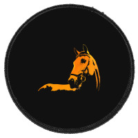 Trending Horse Silhouette Horse Illustration Colorful Round Patch | Artistshot