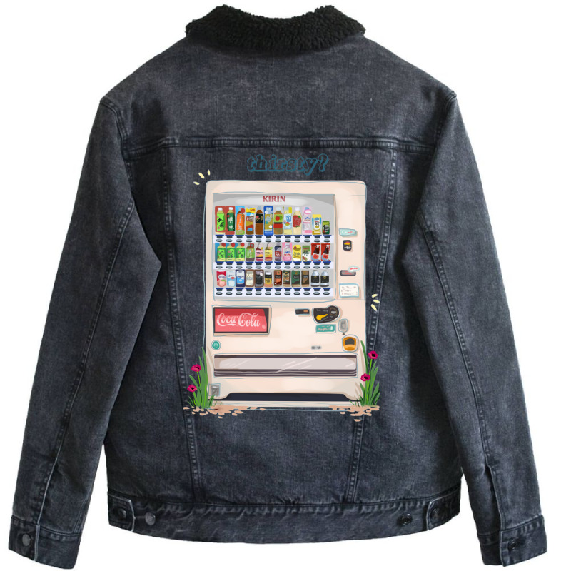 Japanese Vending Machine   Thirsty Unisex Sherpa-lined Denim Jacket | Artistshot