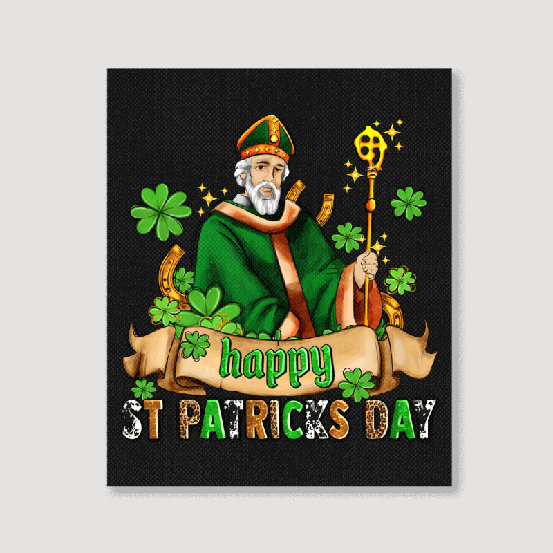 Happy St Patricks Day With St Patricks Portrait Canvas Print | Artistshot