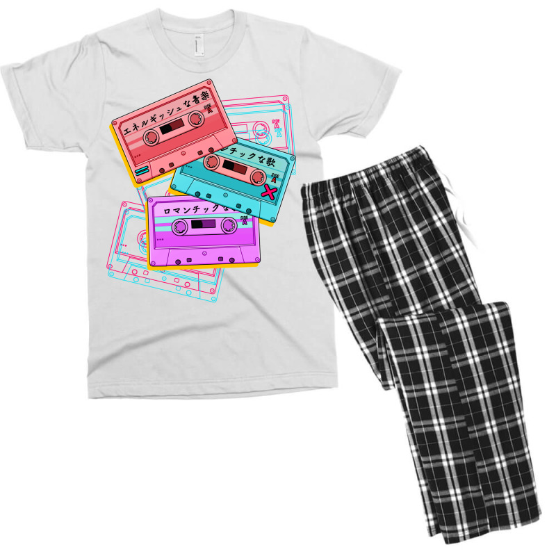 Japanese Version The Cute Set Of Retro Mixtapes (80s Men's T-shirt Pajama Set | Artistshot