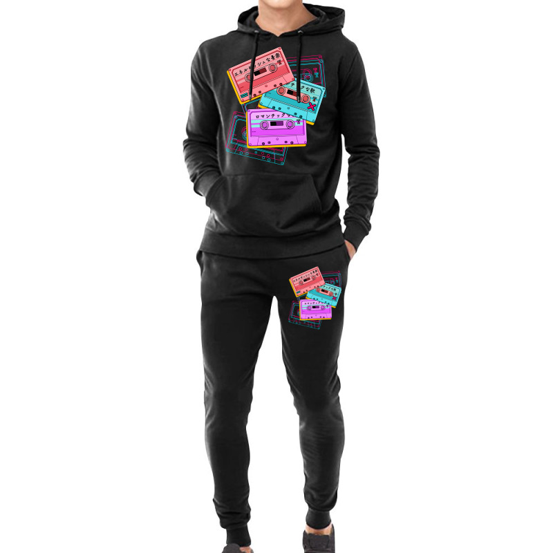 Japanese Version The Cute Set Of Retro Mixtapes (80s Hoodie & Jogger Set | Artistshot