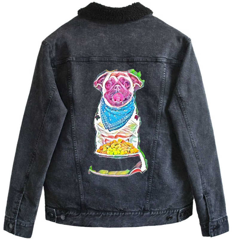 Miska Dla Psa Z Karmą Unisex Sherpa-Lined Denim Jacket by Kemnabi | Artistshot