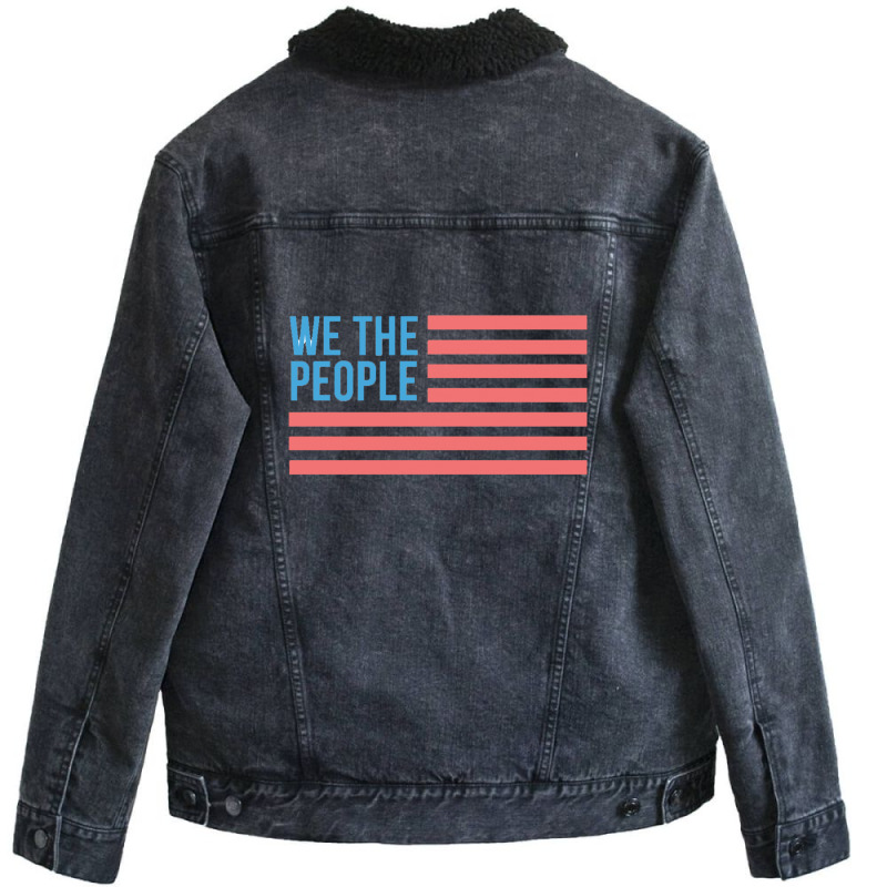 We The People Unisex Sherpa-Lined Denim Jacket by Ramez emad | Artistshot