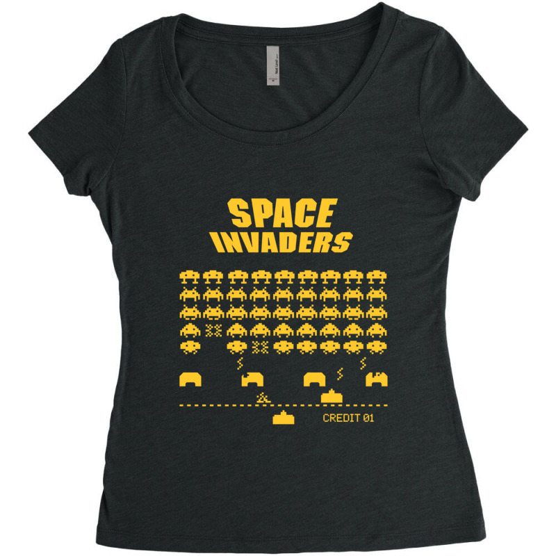 Space Invaders Women's Triblend Scoop T-shirt by ErnestGallon | Artistshot