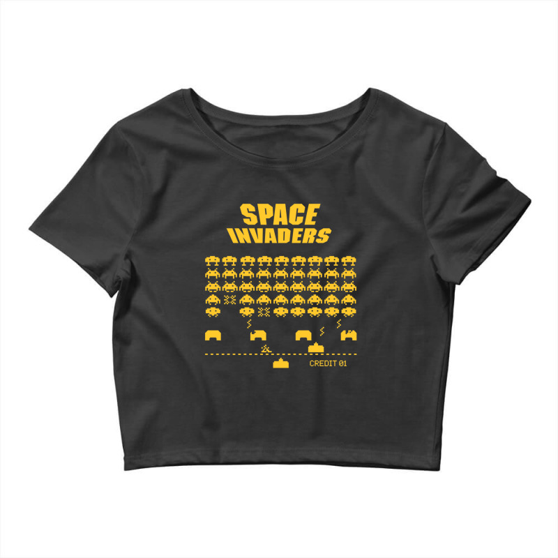 Space Invaders Crop Top by ErnestGallon | Artistshot