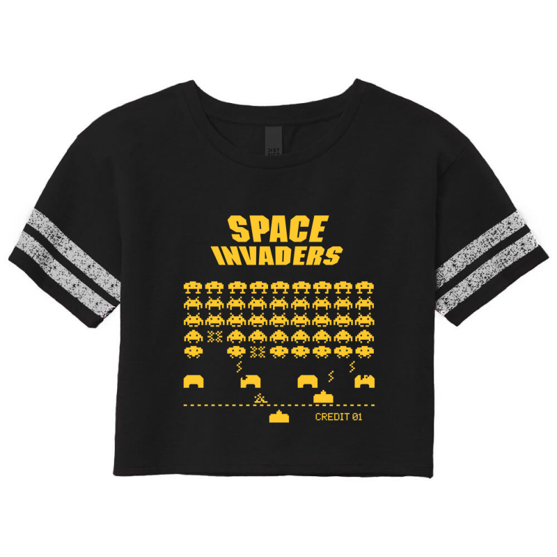 Space Invaders Scorecard Crop Tee by ErnestGallon | Artistshot