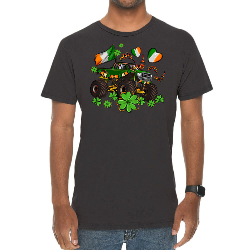 Monster Truck With Shamrocks Vintage T-shirt | Artistshot