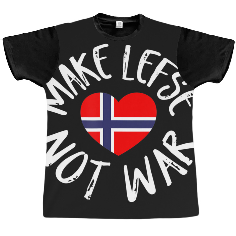 Trending Lefse Norwegian Flag Heart Make Lefse Not War Graphic T-shirt | Artistshot