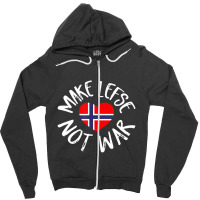 Trending Lefse Norwegian Flag Heart Make Lefse Not War Zipper Hoodie | Artistshot