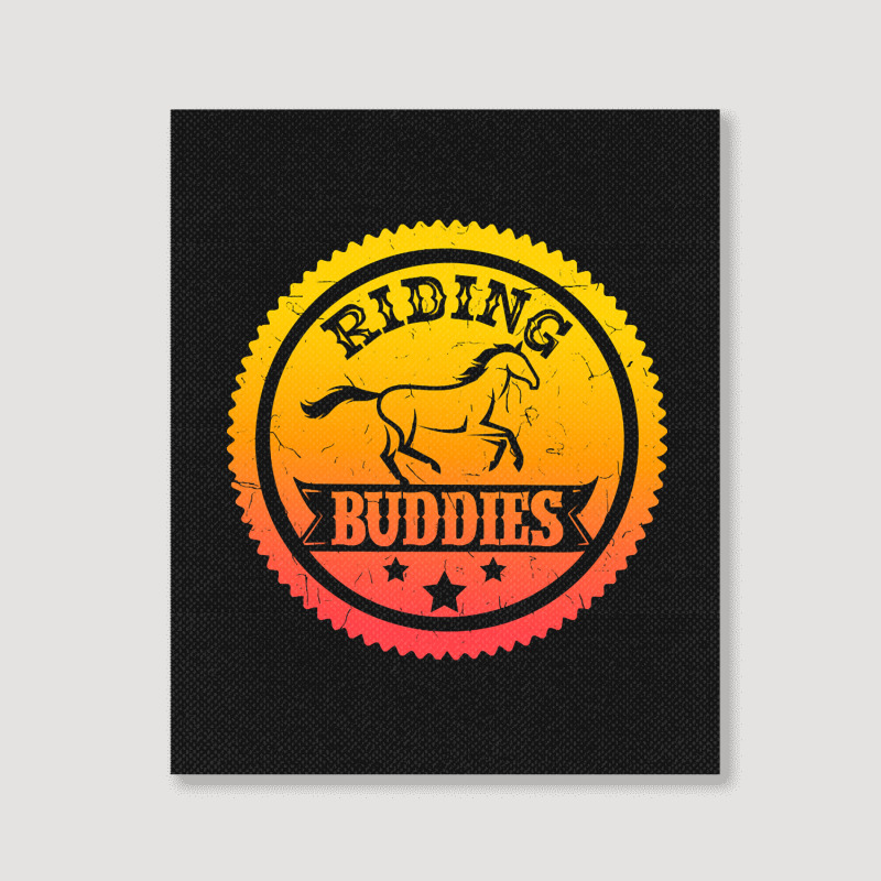 Hot Trend Horse Lover Equestrian Riding Buddies Girl Portrait Canvas Print | Artistshot