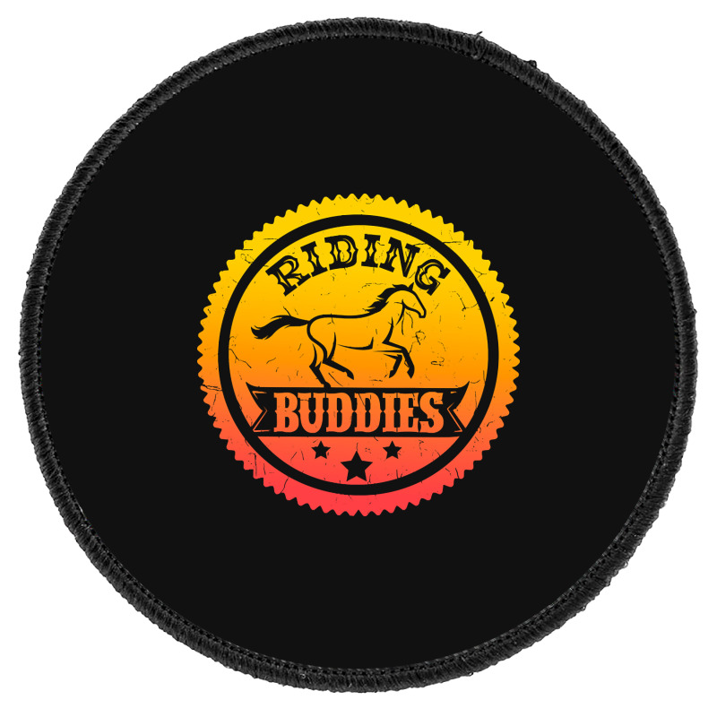 Hot Trend Horse Lover Equestrian Riding Buddies Girl Round Patch | Artistshot