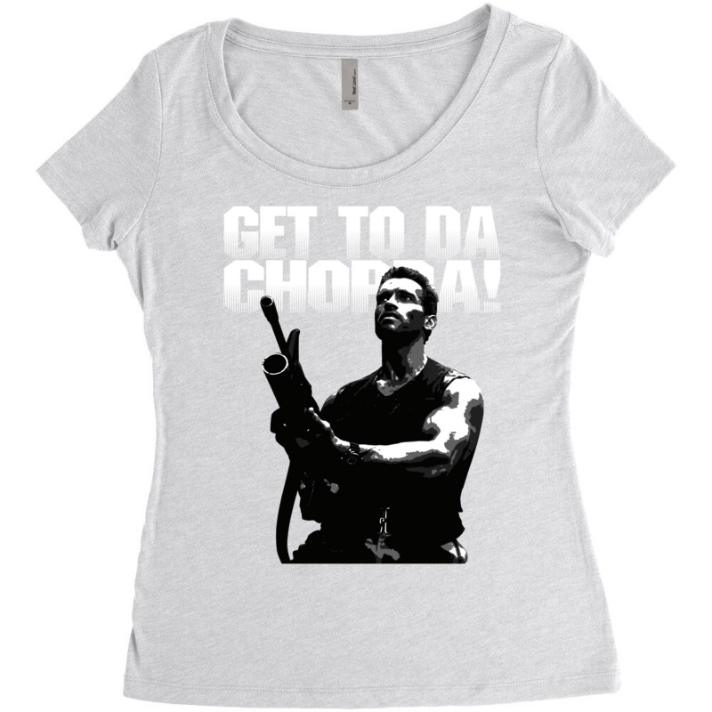 Arnold Man Schwarzenegger Da Choppa Classic   Girl Women's Triblend Scoop T-shirt by kasdonhaughnh | Artistshot