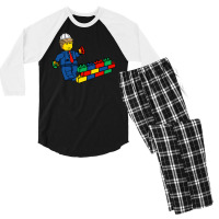 Build The Wall Funny President Men's 3/4 Sleeve Pajama Set | Artistshot