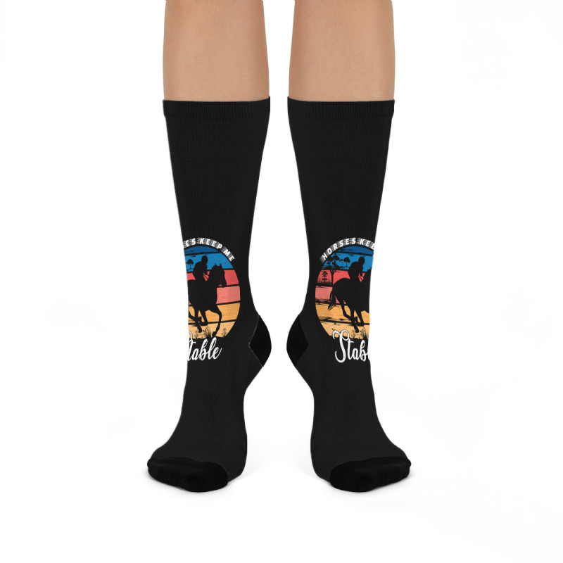 Hot Trend Horses Keep Me Stable Crew Socks | Artistshot