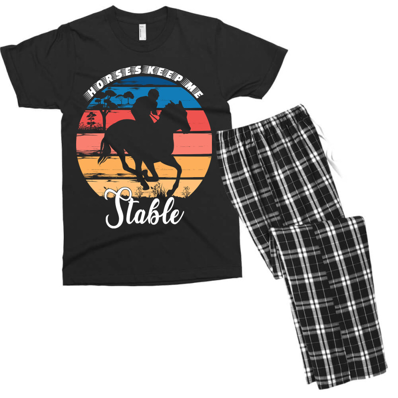 Hot Trend Horses Keep Me Stable Men's T-shirt Pajama Set | Artistshot