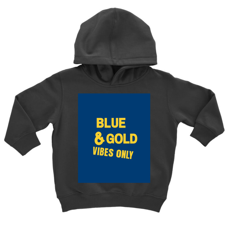 Blue And Gold Game Day Group  For High School Football Graphic Toddler Hoodie | Artistshot