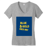 Blue And Gold Game Day Group  For High School Football Graphic Women's V-neck T-shirt | Artistshot