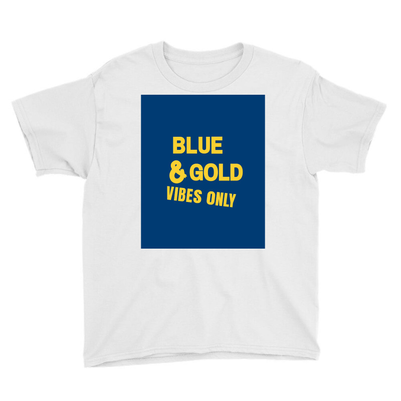 Blue And Gold Game Day Group  For High School Football Graphic Youth Tee | Artistshot