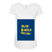 Blue And Gold Game Day Group  For High School Football Graphic Maternity Scoop Neck T-shirt | Artistshot