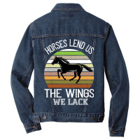 Trending Horses Lend Us The Wings We Lack Men Denim Jacket | Artistshot