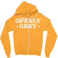 Openly Grey Zipper Hoodie | Artistshot