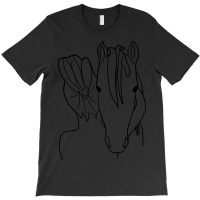 Hot Trend Hugging My Horse, Line Art T-shirt | Artistshot