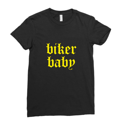 Biker Baby Ladies Fitted T-shirt Designed By Zamil