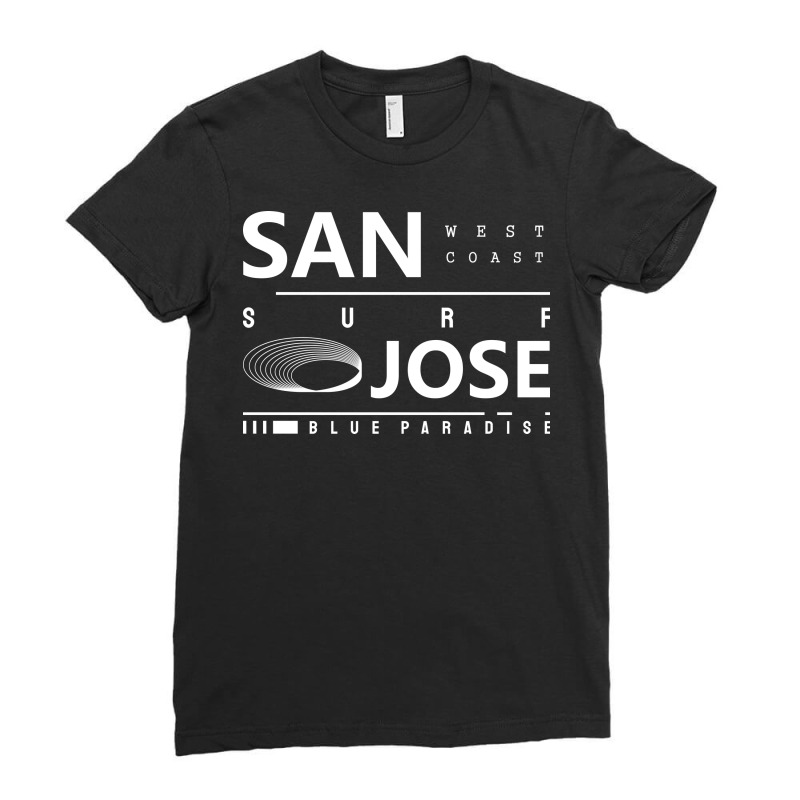 San Jose Blue Paradise City Ladies Fitted T-Shirt by King.Chloe | Artistshot