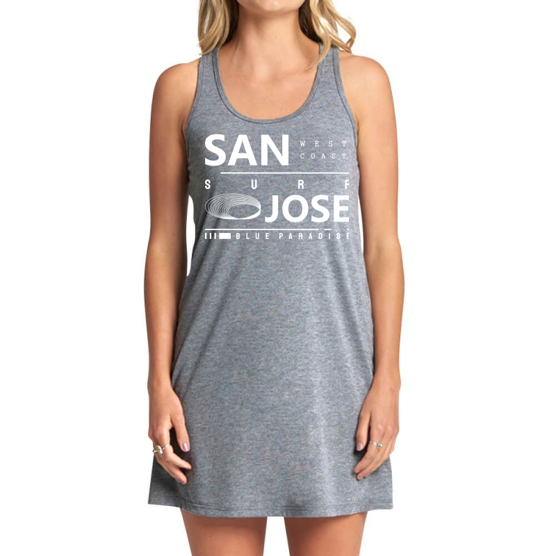 San Jose Blue Paradise City Tank Dress by King.Chloe | Artistshot