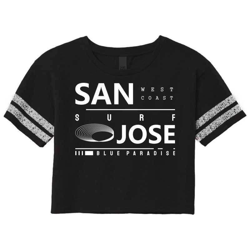 San Jose Blue Paradise City Scorecard Crop Tee by King.Chloe | Artistshot